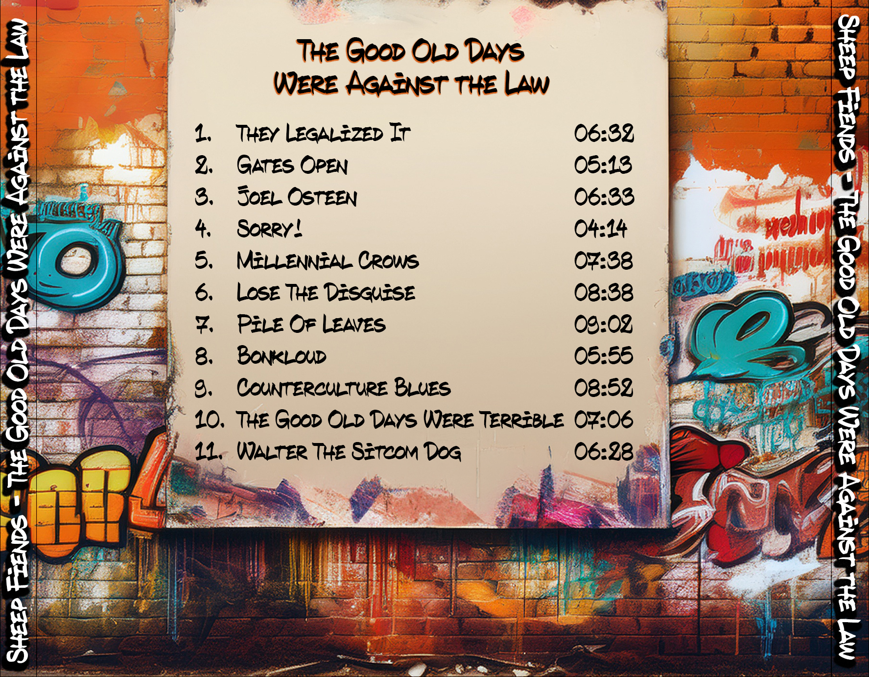 The Good Old Days Were Against the Law tray artwork